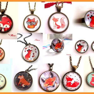 Őszi Róka Rókás fülbevaló Narancs Csokoládé Csoki - ékszer - fülbevaló - pötty fülbevaló - Meska.hu