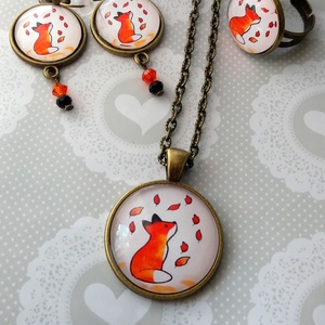 Róka Rókás Őszi szett - ékszer - ékszerszett - Meska.hu