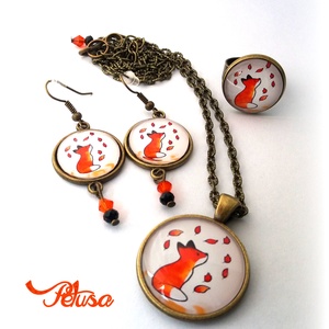 Róka Rókás Őszi szett, Ékszer, Ékszerszett, Ékszerkészítés, MESKA