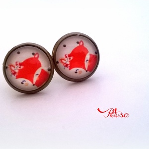 Őszi Róka Rókás fülbevaló Narancs Csokoládé Csoki, Ékszer, Fülbevaló, Pötty fülbevaló, Ékszerkészítés, MESKA