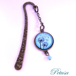 Pitypangos könyvjelző Könyvmoly Üveglencsés kék, Könyv & Zene, Könyvjelző, Ékszerkészítés, MESKA