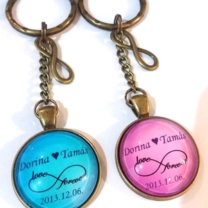 Páros kulcstartó Név névre szóló személyes pár szív - táska & tok - kulcstartó & táskadísz - kulcstartó - Meska.hu