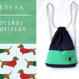 Cicás Macskás hátizsák , hátitáska tornazsák kislány, fodros, pöttyös - táska & tok - hátizsák - hátizsák - Meska.hu
