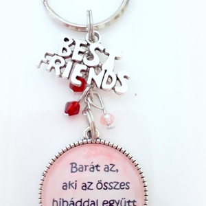 Barátság Egyedi  feliratos kulcstartó ajándék - táska & tok - kulcstartó & táskadísz - kulcstartó - Meska.hu