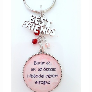 Barátság Egyedi  feliratos kulcstartó ajándék - táska & tok - kulcstartó & táskadísz - kulcstartó - Meska.hu