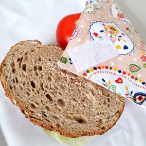 Vízhatlan újra szalvéta, szendvics csomagoló, Sandwich Lunch wrap mézeskalács - táska & tok - uzsonna- & ebéd tartó - szendvics csomagoló - Meska.hu