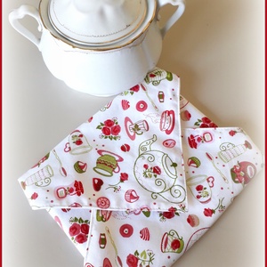 Vízhatlan újra szalvéta, szendvics csomagoló, Sandwich Lunch wrap Csésze Tea - táska & tok - uzsonna- & ebéd tartó - szendvics csomagoló - Meska.hu
