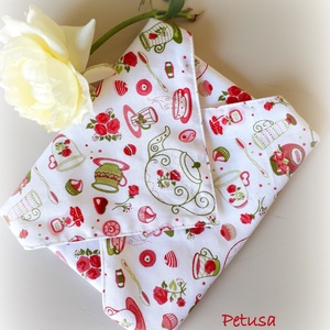 Vízhatlan újra szalvéta, szendvics csomagoló, Sandwich Lunch wrap Csésze Tea - Meska.hu