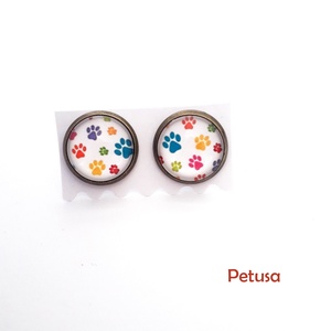 Mancs Tappancs fülbevaló színes tavaszi - ékszer - fülbevaló - pötty fülbevaló - Meska.hu