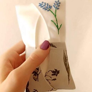 Piros pöttyös zsebkendőtartó tok zsebbel - táska & tok - pénztárca & más tok - zsebkendőtartó tok - Meska.hu