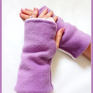 Lila Polár kézmelegítő, ujjatlan kesztyű wellsoft anyaggal bélelve, Ruha & Divat, Sál, Sapka, Kendő, Kesztyű, , MESKA