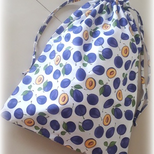 Kenyértartó zsák, kenyeres zsák, szilva mintás konyhai kiegészítő  - táska & tok - bevásárlás & shopper táska - kenyeres zsák - Meska.hu