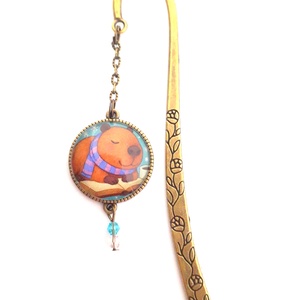 Olvasó kapibara könyvjelző capybara kapibarás capybarás - könyv & zene - könyvjelző - Meska.hu