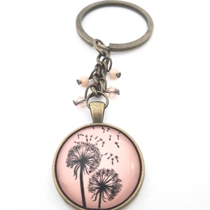 Pitypang virágos barack színű kulcstartó pitypangos romantikus - Meska.hu