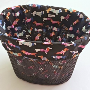 Tacskómintás kerékpár kosárbélés, Játék & Sport, Sport és kikapcsolódás, Kerékpározás, Bicikli kosár huzat, Varrás, MESKA