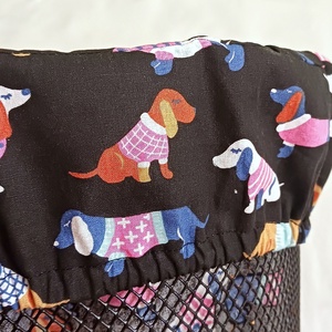 Tacskómintás kerékpár kosárbélés - játék & sport - sport és kikapcsolódás - kerékpározás - bicikli kosár huzat - Meska.hu