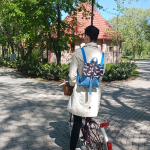 Tacskó mintás farmer hátizsák hátitáska - játék & sport - sport és kikapcsolódás - kerékpározás - biciklis táska - Meska.hu