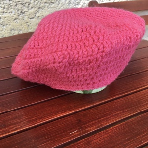Pink  beret sapka - ruha & divat - sál, sapka, kendő - fejpánt - Meska.hu