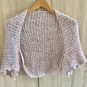 Rózsaszín bolero, Ruha & Divat, Női ruha, Bolero, Horgolás, Kötés, MESKA