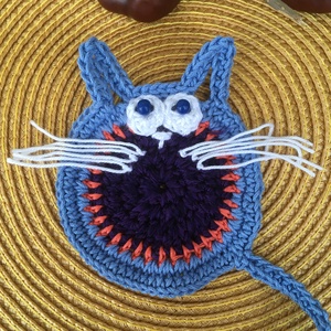 Kék cica könyvjelző  - könyv & zene - könyvjelző - Meska.hu