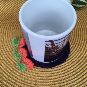 Sütőtökös bögrealátétek - otthon & életmód - dekoráció - asztal és polc dekoráció - asztaldísz - Meska.hu