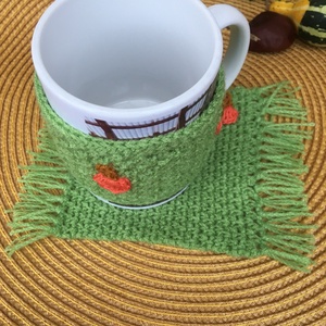 Sütőtökös bögrealátét  - otthon & életmód - dekoráció - asztal és polc dekoráció - asztaldísz - Meska.hu