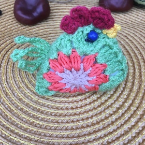 Horgolt tyúk 1. - otthon & életmód - dekoráció - asztal és polc dekoráció - asztaldísz - Meska.hu