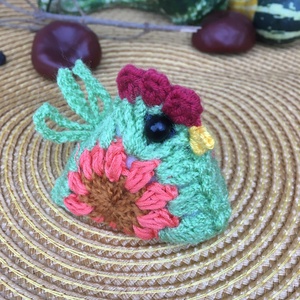 Horgolt tyúk 3. - otthon & életmód - dekoráció - asztal és polc dekoráció - asztaldísz - Meska.hu