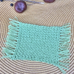 Zöld  bögreszőnyeg, Otthon & Életmód, Dekoráció, Asztal és polc dekoráció, Asztaldísz, Horgolás, MESKA