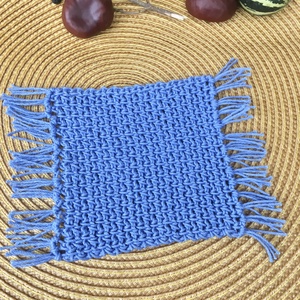 Kék  bögreszőnyeg, Otthon & Életmód, Dekoráció, Asztal és polc dekoráció, Asztaldísz, Horgolás, MESKA