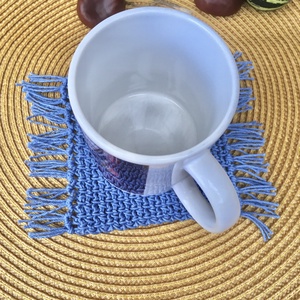 Kék  bögreszőnyeg - otthon & életmód - dekoráció - asztal és polc dekoráció - asztaldísz - Meska.hu