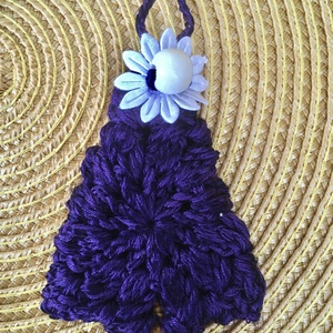 Lila karácsonyfa dísz  - otthon & életmód - dekoráció - asztal és polc dekoráció - asztaldísz - Meska.hu