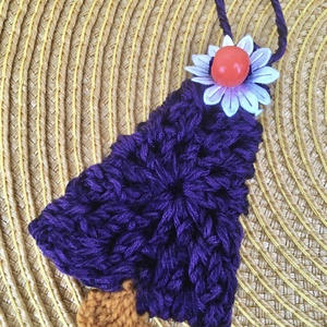 Lila karácsonyfa dísz  - otthon & életmód - dekoráció - asztal és polc dekoráció - asztaldísz - Meska.hu