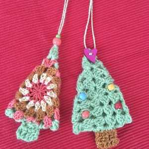 2 db-os karácsonyfa dísz  - karácsony - karácsonyi lakásdekoráció - karácsonyfadíszek - Meska.hu