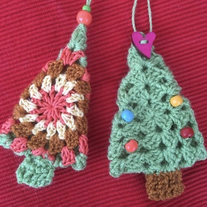 2 db-os karácsonyfa dísz  - karácsony - karácsonyi lakásdekoráció - karácsonyfadíszek - Meska.hu