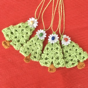 4 db-os karácsonyfa dísz  - karácsony - karácsonyi lakásdekoráció - karácsonyfadíszek - Meska.hu