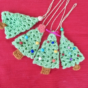 4 db-os karácsonyfa dísz 2. - karácsony - karácsonyi lakásdekoráció - karácsonyfadíszek - Meska.hu