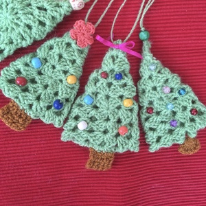 4 db-os karácsonyfa dísz 2. - karácsony - karácsonyi lakásdekoráció - karácsonyfadíszek - Meska.hu