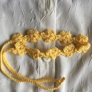 Sárga nyakpánt - ékszer - nyaklánc - nyakpánt, gallér - Meska.hu