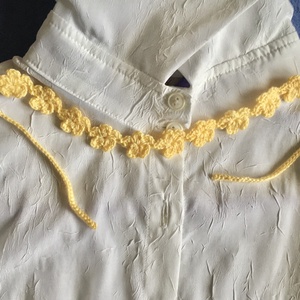 Sárga nyakpánt - ékszer - nyaklánc - nyakpánt, gallér - Meska.hu