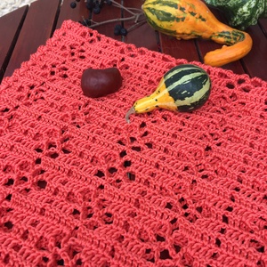 Narancssárga terítő - otthon & életmód - dekoráció - asztal és polc dekoráció - horgolt & csipketerítő - Meska.hu