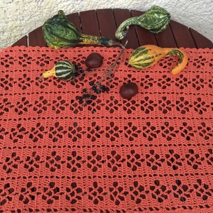 Narancssárga terítő - otthon & életmód - dekoráció - asztal és polc dekoráció - horgolt & csipketerítő - Meska.hu