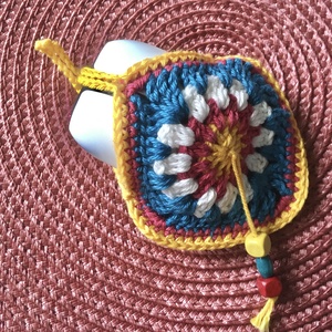 Pénztartó/fülhallgató tartó négyszög  - táska & tok - kulcstartó & táskadísz - kulcstartó - Meska.hu