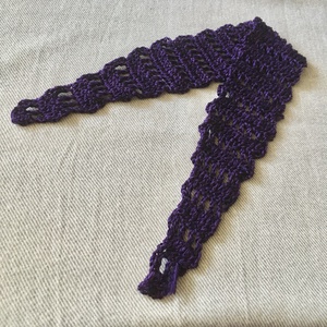 Lila fejpánt, Ruha & Divat, Sál, Sapka, Kendő, Fejpánt, Horgolás, MESKA