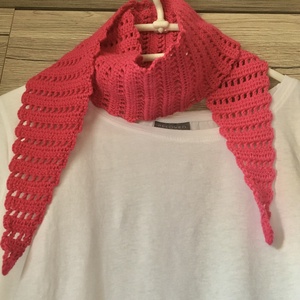 Pink sál, Ruha & Divat, Sál, Sapka, Kendő, Sál, Horgolás, MESKA