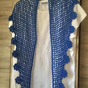 Királykék kendő  - ruha & divat - sál, sapka, kendő - kendő - Meska.hu