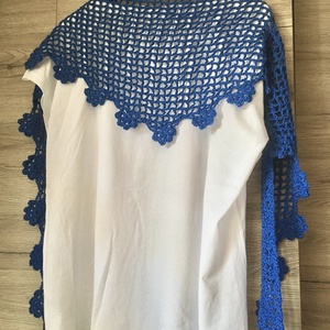 Királykék kendő  - ruha & divat - sál, sapka, kendő - kendő - Meska.hu