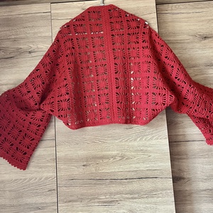 Borvörös  bolero/shrug - ruha & divat - női ruha - bolero - Meska.hu