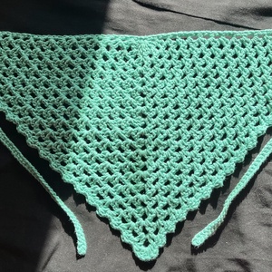 Jáde zöld bandana - ruha & divat - sál, sapka, kendő - kendő - Meska.hu