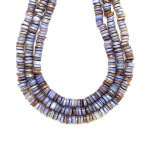 Kagyló korong szinezett kék 6x2-4mm, Kellékek & szerszámok, Ásvány alapanyag, Ásványfüzér, , MESKA